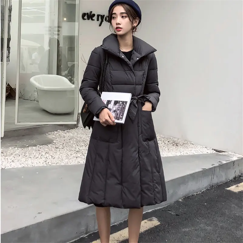 Hzirip Толстая Высококачественная верхняя одежда с регулируемой талией на шнуровке