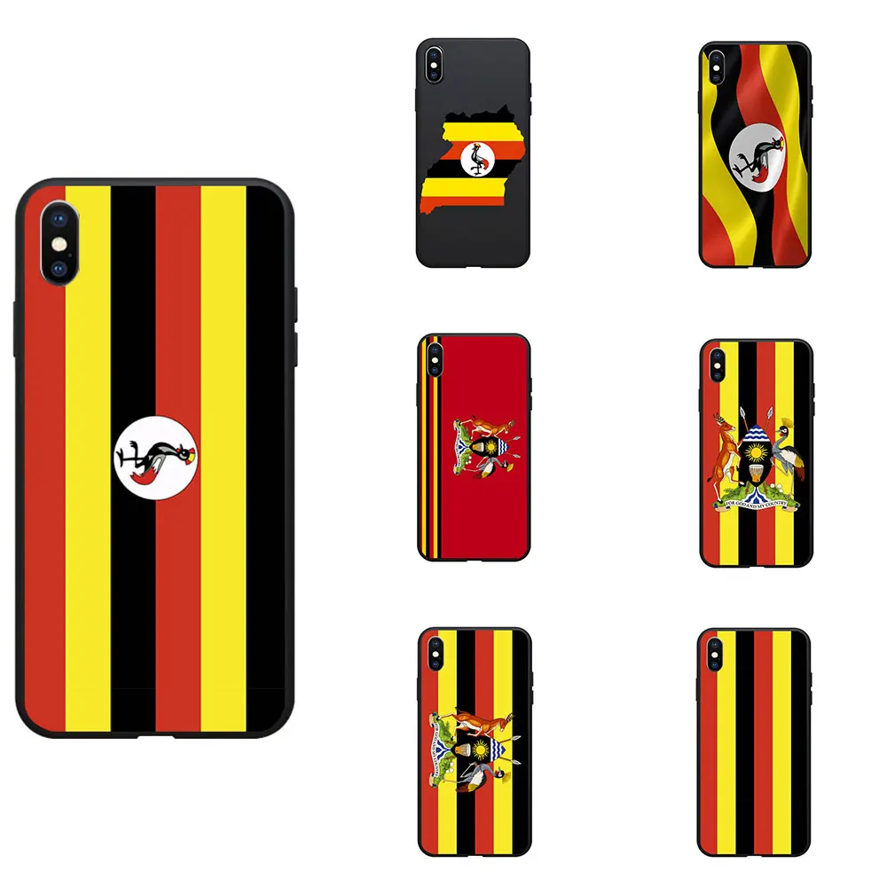 Чехлы для iPhone 6 7 8 S XR X Plus 11 Pro Max Uganda с национальным флагом тематический мягкий