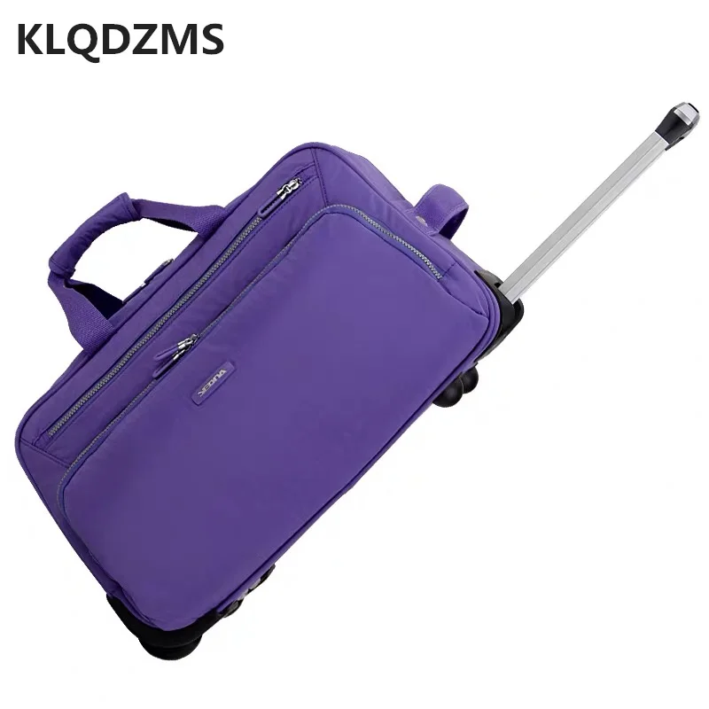 KLQDZMS 20 Inch Women Outdoor Travel Backpack Multifunctional Sports Bags  Men Classic Trolley Luggage Casual  Suitcase On Wheel