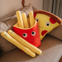 interesting food pillow french fries pizza plush toys stuffed food sofa back cushion baby toys birthday gifts for child girl