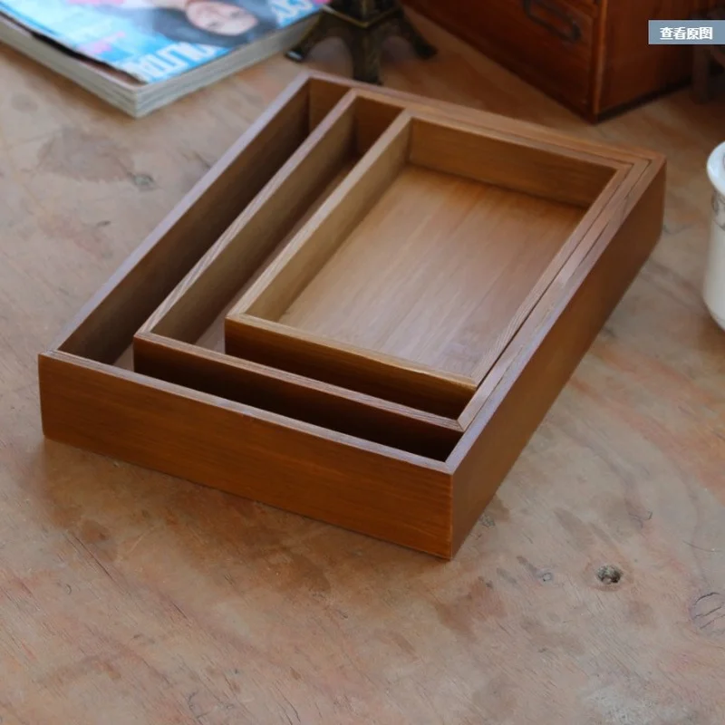 Ящик для хранения из массива дерева кофейный столик гостиной ключей дома и офиса