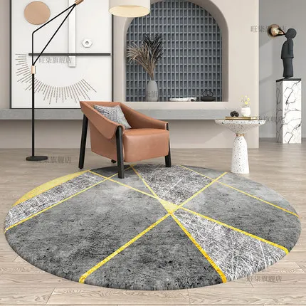 

Modern Light Luxury Round Carpet Living Room Sofa Chair Nedroom Computer Hanging Basket Floor Mat