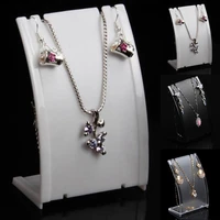 pendant necklace chain earring bust neck shape plastic display stand showcase jewelry holder pendants necklace stand jewelry box
