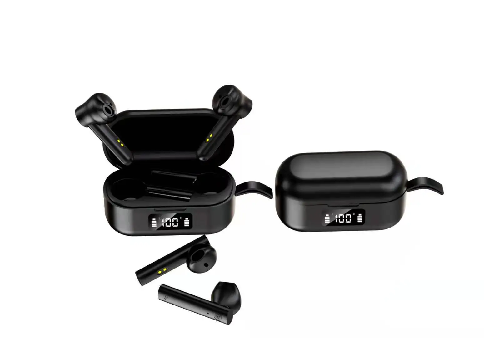 

New Wireless Headphones Bluetooth Earphone LED Display Sports Waterproof Earbuds HiFi Stereo Headset with Microphones