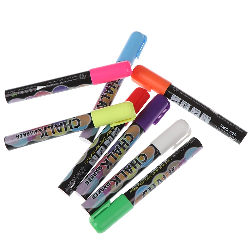 

1pc 8 Colors Colorful Dual Nib Liquid Chalk Highlighter Fluorescent Neon Marker Pen For School Art Painting