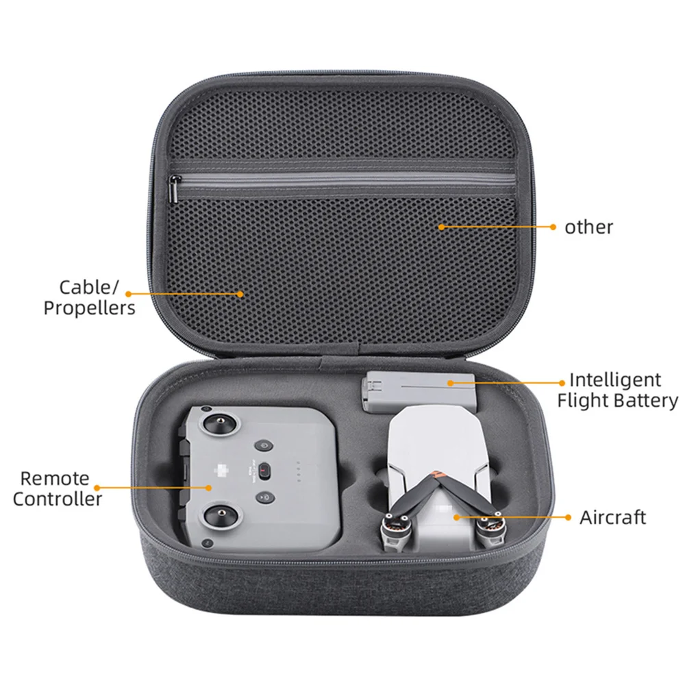 

Portable Nylon Handbag Storage Box Waterproof Hard shell Box for DJI Mini 2 Drone Accessory