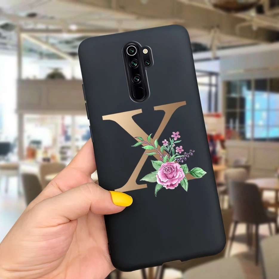 Чехол для Xiaomi Redmi Note 8 Pro мягкий силиконовый чехол с милыми буквами телефона 6 53