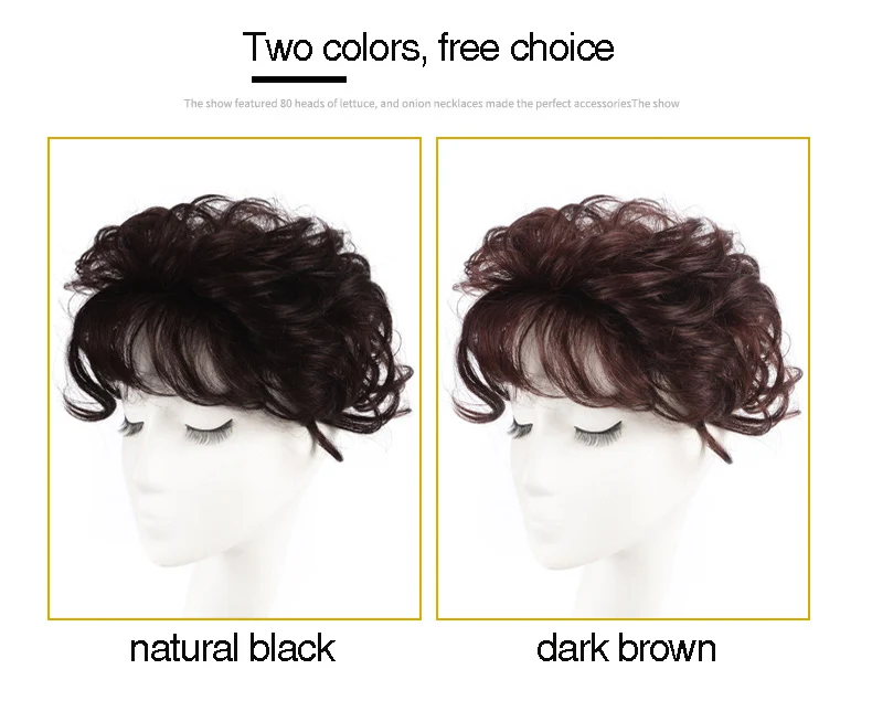 Salonchat Human Hair Toupee Thin Skin Natural Hair Topper Hairpiece Remy Hair Piece Women Curly Hair Replacement Clip Closure