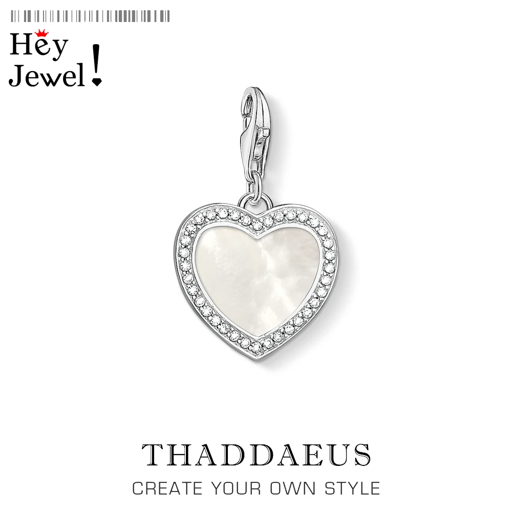 Лидер продаж модное ювелирное изделие в виде сердца с перламутровая Подвеска Шарм 925 стерлингового серебра