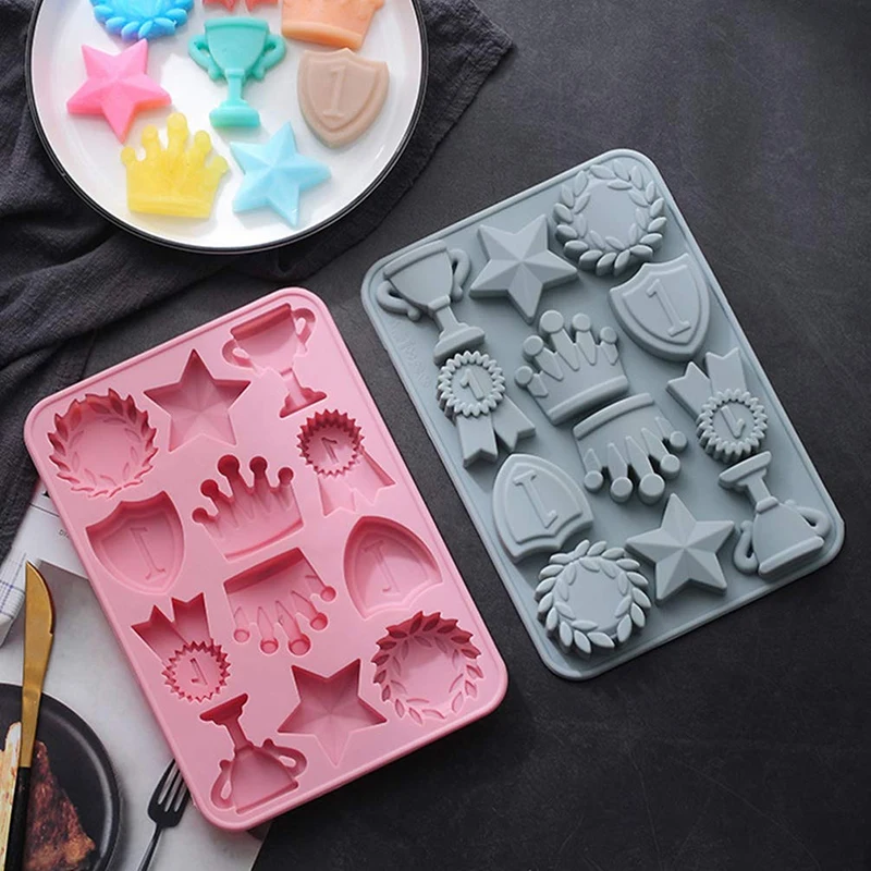 

3D Trophy Medal Silicone Molds Chocolate Fondant Mould Cake Decorating Tools Candy Jelly Baking Moulds