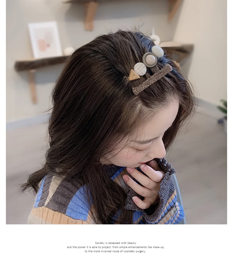 

2Pcs/Set Fabric Button Hair Clip Hairband Comb Bobby Pin Barrette Hairpin Headdress Accessories Beauty Styling Tools New Arrival
