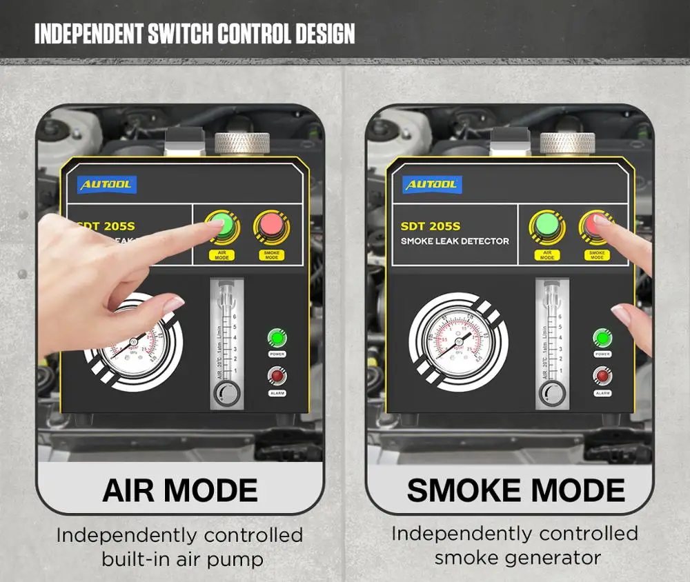 Новый автомобильный генератор дыма AUTOOL SDT205S и детектор утечки локатор