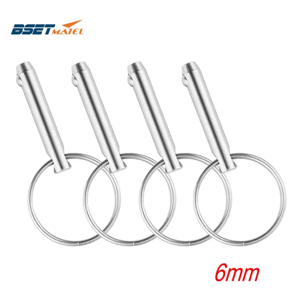 

4PCS 6mm 316 Stainless Steel Quick Release Ball Pin for Boat Bimini Top Deck Hinge Marine hardware Boat Accessories
