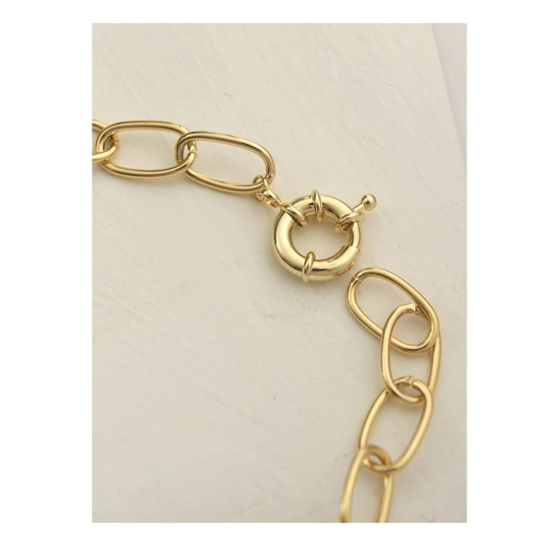 

TOSAKO Necklace Gold Color Sweater Chain Minimalism 2021 Trend Chain Necklace