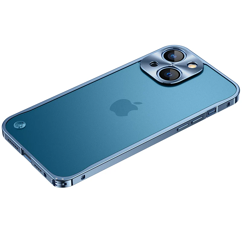 

Роскошный чехол для телефона с алюминиевой металлической рамкой для iPhone 13 12pro Max, ударопрочный полноразмерный протектор камеры, жесткий про...