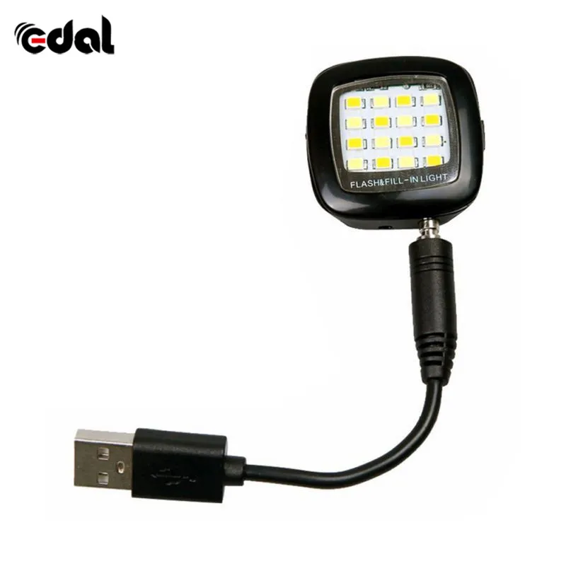 Портативный селфи свет мини 16 светодиодов смартфон светодиодная вспышка для samsung