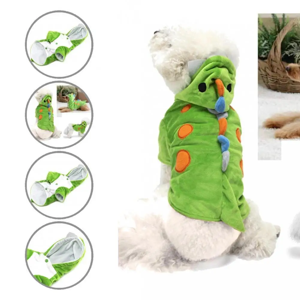 

Non-sticky Hair Soft Cat Dog Two-legged Hooded Costume for Christmas
