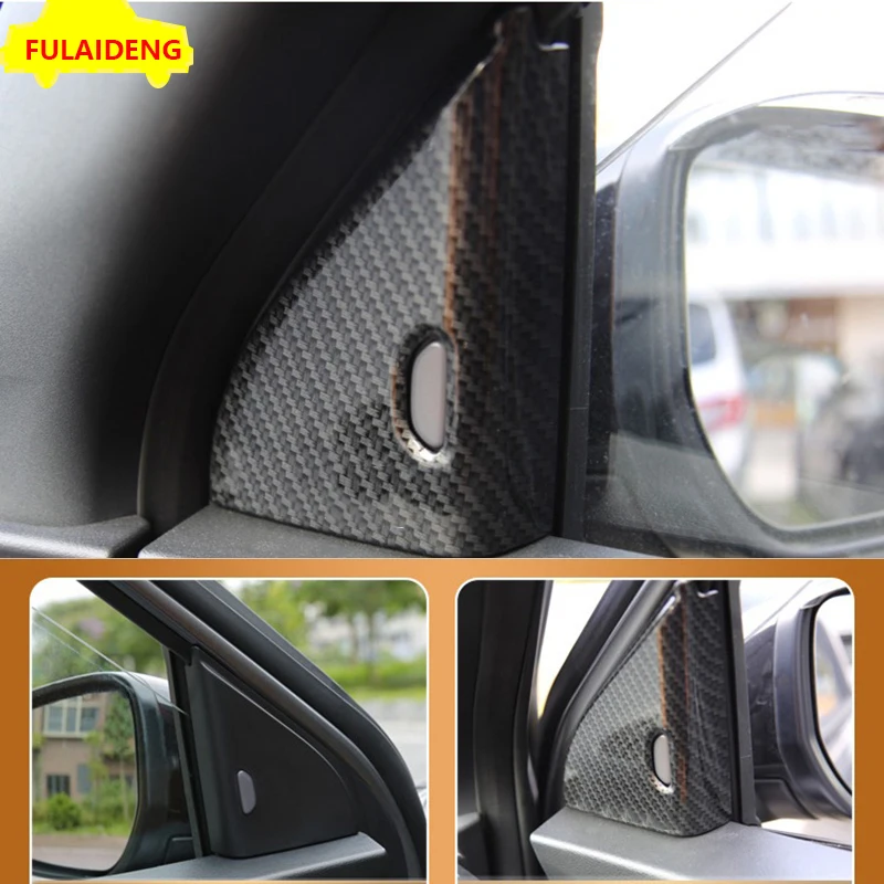 2pcs For Nissan Kicks 2017-2020 ABS Carbon Fiber Interior Front Triangle A column Window Cover Trim Decorative sequins | Автомобили и