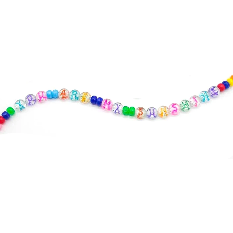 

800Pcs Alphabet Letter Beads Plastic Transparent Colorful Beads A-Z for Jewelry Making Bracelets, Necklaces(4X7mm)