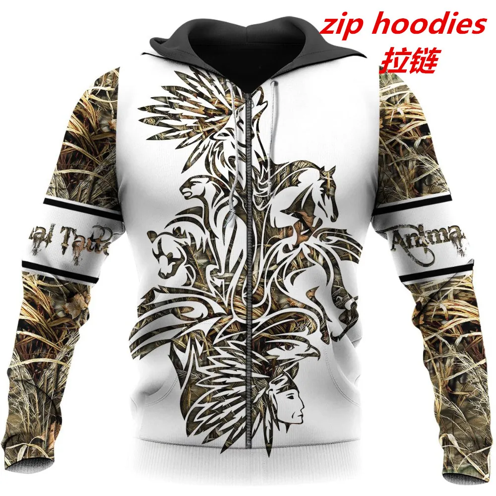 

2020 Beautiful Animal Tattoo 3D Printed Hoodie Harajuku Fashion Indian style Hooded Sweatshirt Autumn Unisex hoodies tops R-23