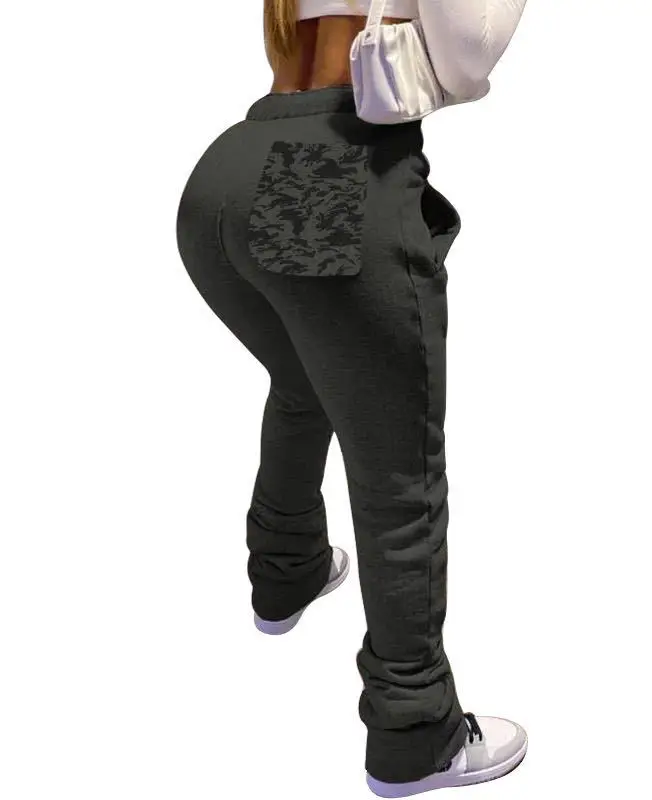 

Cutubly Pant Drawstring Party Club Solid Pocket Streetwear Pant For Women Autumn Winter Sweater Casual Elegant Warm Pant 2021