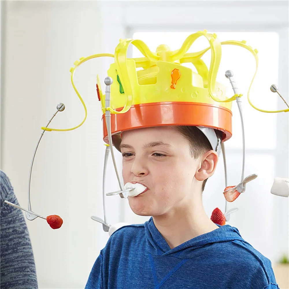 Новинка, вращающаяся Корона, шапка, игрушки, вращающаяся еда, игра, вращающаяся корона, игрушка "закуски", Мультяшные шляпы, забавные семейны... от AliExpress WW