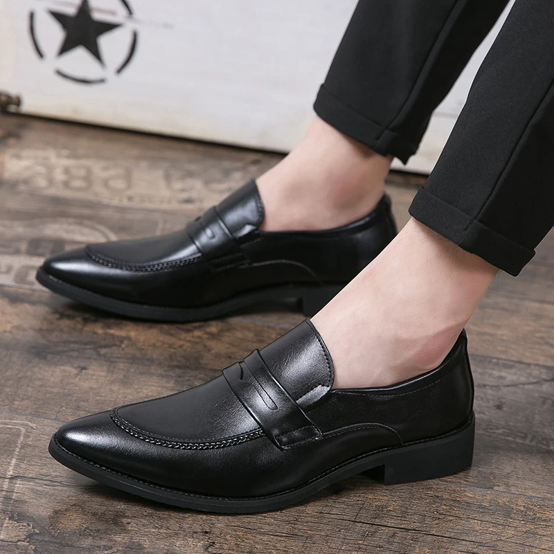 

Мужские повседневные туфли, дышащие кожаные мужские лоферы, деловая офисная обувь для мужчин, удобные мокасины для вождения, слипоны