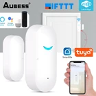 Умный детектор переключения двери Aubess Tuya, WiFi, уведомления приложений, оповещения безопасности, совместим с Alexa Google Home