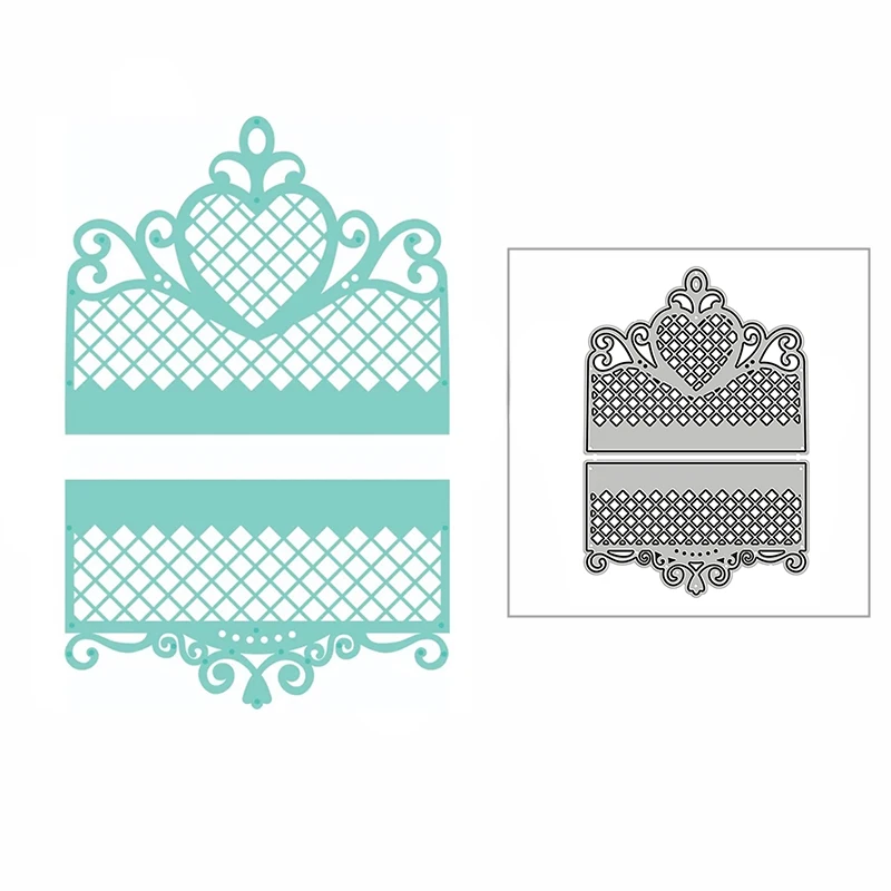 Новинка рамка с кружевной рамкой в форме сердца 2020 металлические высечки для