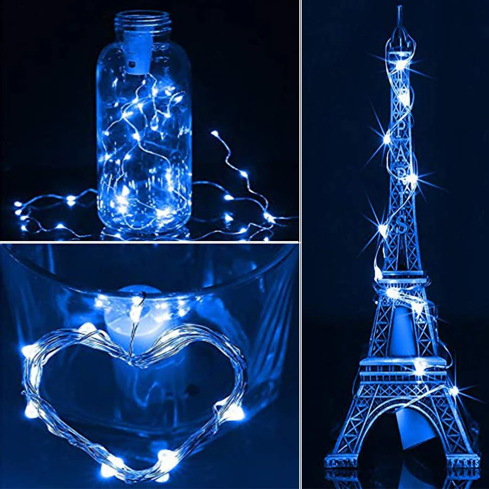 

Christmas Lights LED Cork Copper String Lights New Year Garland Festival Wedding Party Decoration Lights Lanterns