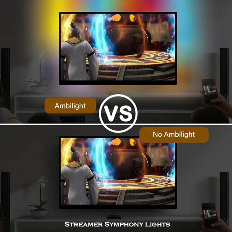 

Streaming Magic Light TV/Computer Screen SYNC Lamp Bar Atmosphere Background LED Belt, Ambibox Control 30/60 Leds/Meter