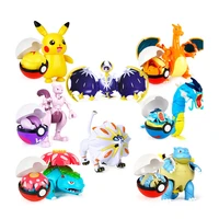 pokemon charizard mewtwo eevee pikachu gyarados deformable doll with poke ball transform pocket monster action figure toy