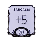 Мягкий эмалированный значок Sarcasm + 5 Stat Box