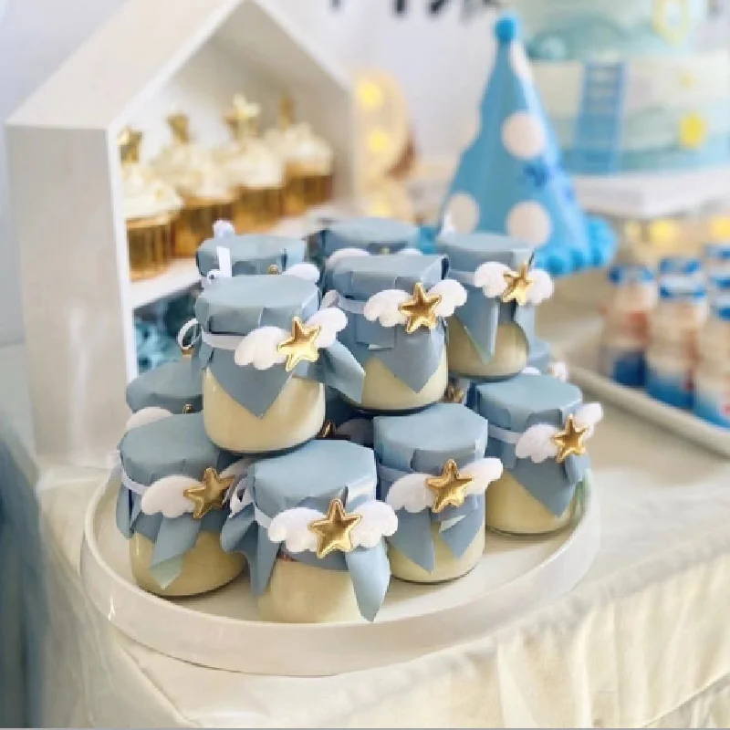 Украшение для детского праздника капкейк золотые звезды крылья ангела десерт