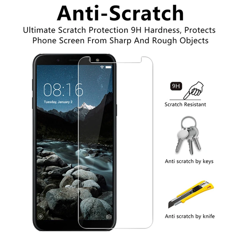 Закаленное стекло для Samsung J6 Plus Защитное J4 J8 2018 защитная пленка экрана телефона