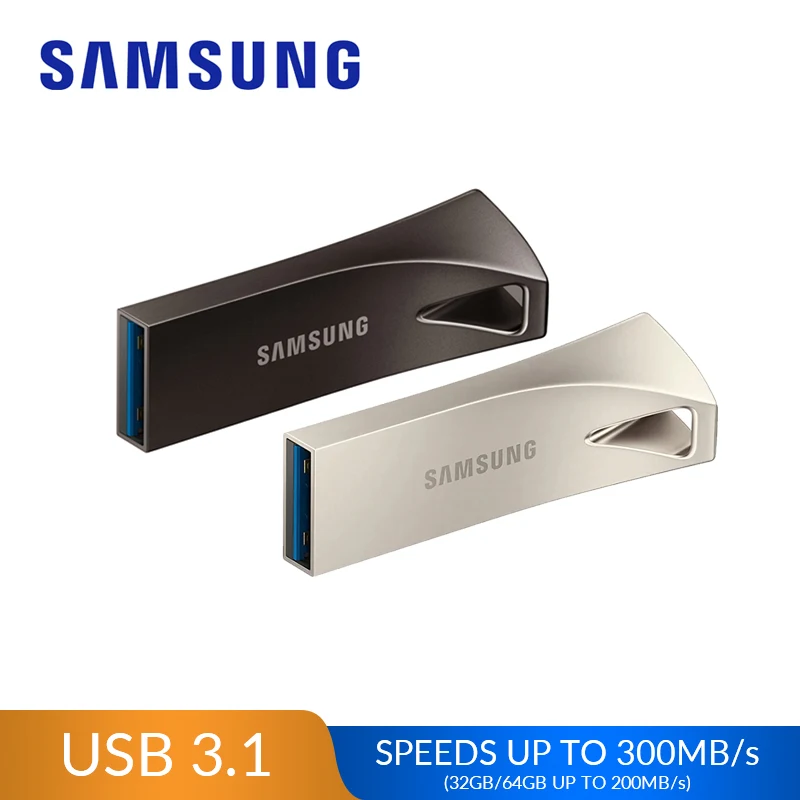 

SAMSUNG USB Flash Drive USB 3.1 32GB 64GB Pen Drives 200MB/s High Speed BAR Plus Memory Stick 128GB 256GB 300MB/s Flash Disk