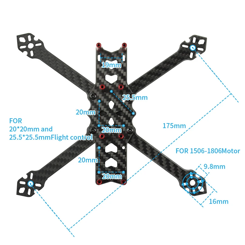 JMT F4 X1 175mm FPV Racing Drone Frame Kit Carbon Fiber Quadcopter Rack for DIY RC Aircraft | Игрушки и хобби