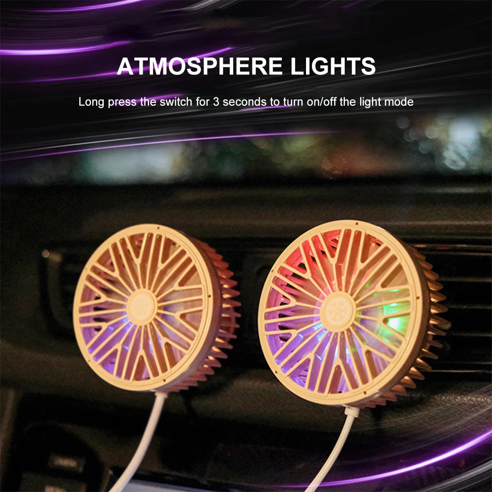 Удобный Автомобильный многофункциональный вентилятор светодиодная розетка