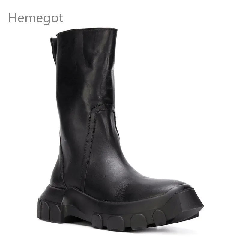 Ботинки в байкерском стиле кожаная обувь мужские Ботильоны botas hombre рабочие