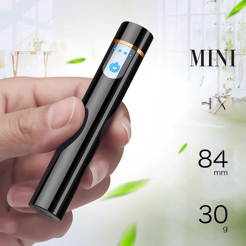 

USB Charging Lighter Personality Creative Men's Gift Mini Windproof Electronic Cigarette Lighter Smoking Accessories for Weed