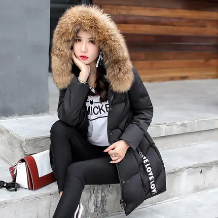 Зимняя куртка KMETRAM с большим меховым воротником 2020 Женская парка теплая