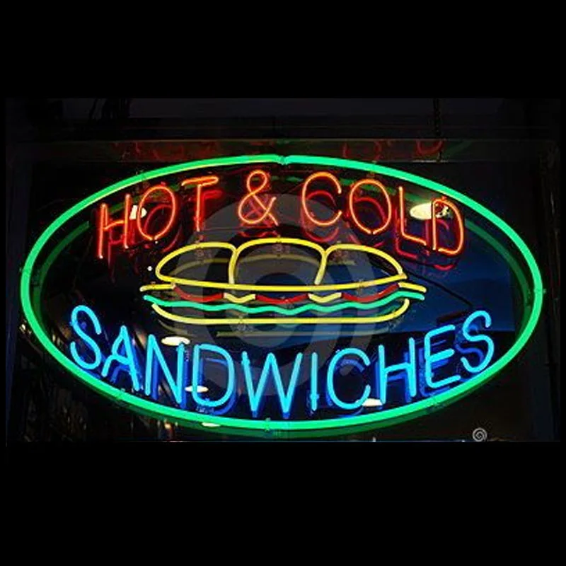 

Neon Sign for Sandwich Hot Cold Neon Light Beer Bar Decor club glass Handcraft Arcade Neon Lamp for Beer Bar Custom nein sign