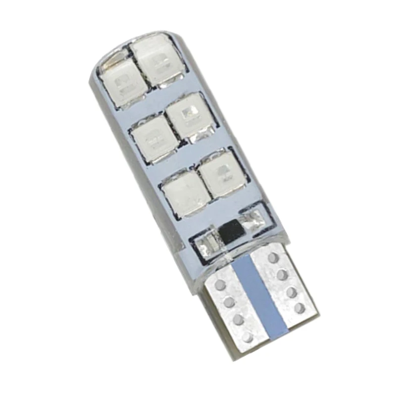 Светодиодный светильник для автомобиля W5W T10 Ширина 2835 12SMD декодирование силикон