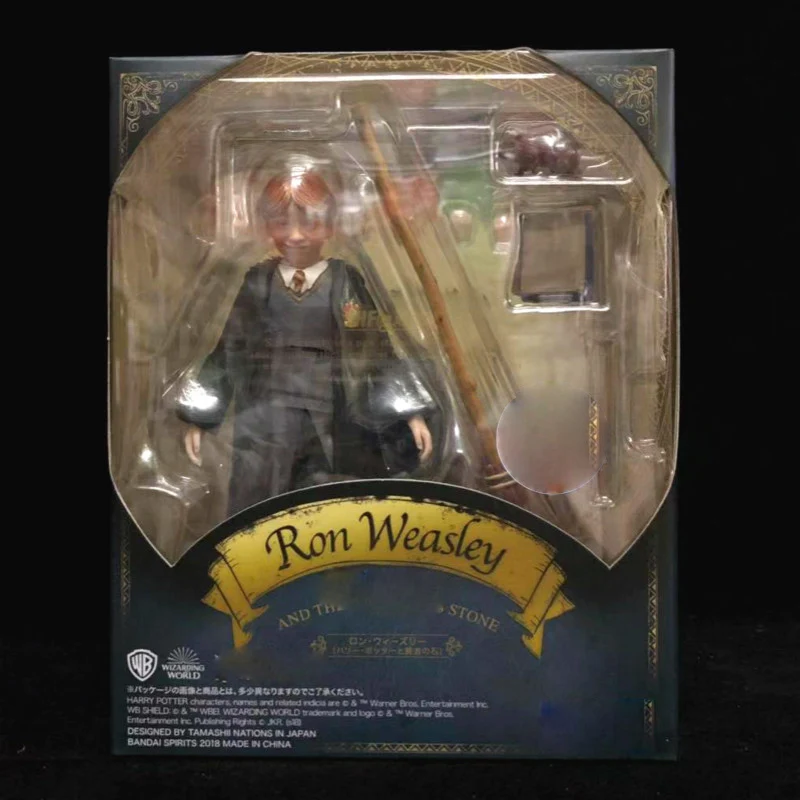 Ron with Box СВЧ Снейп экшн-фигурка игрушки волшебный фильм hp Коллекционная модель Рон Уизли Гермиона Грейнджер кукла из ПВХ подарок для коллекционеров фанатов игрушки - Цвет: Ron with Box