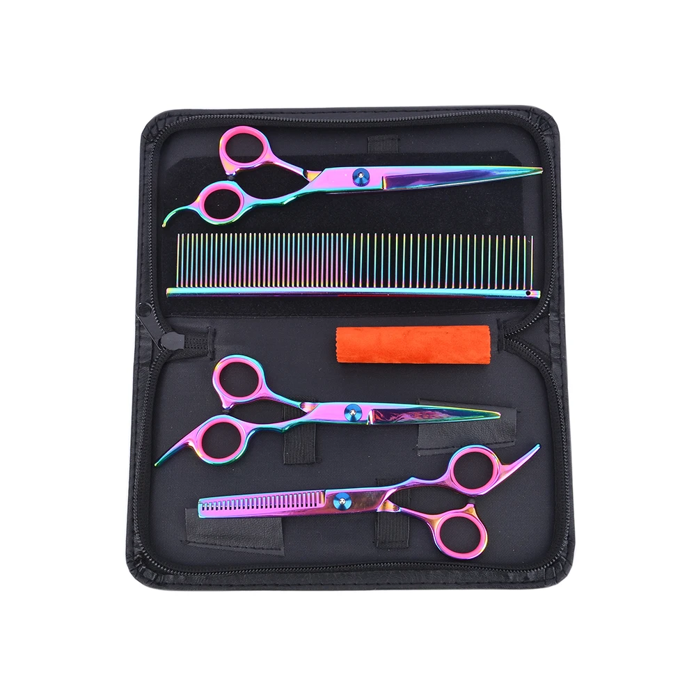 

1set Salon Shear Hair Professional Sharp Hair Cutting Hairdressing Haircut Kits Sets Thinning Scissors Set for Pets Dropshipping