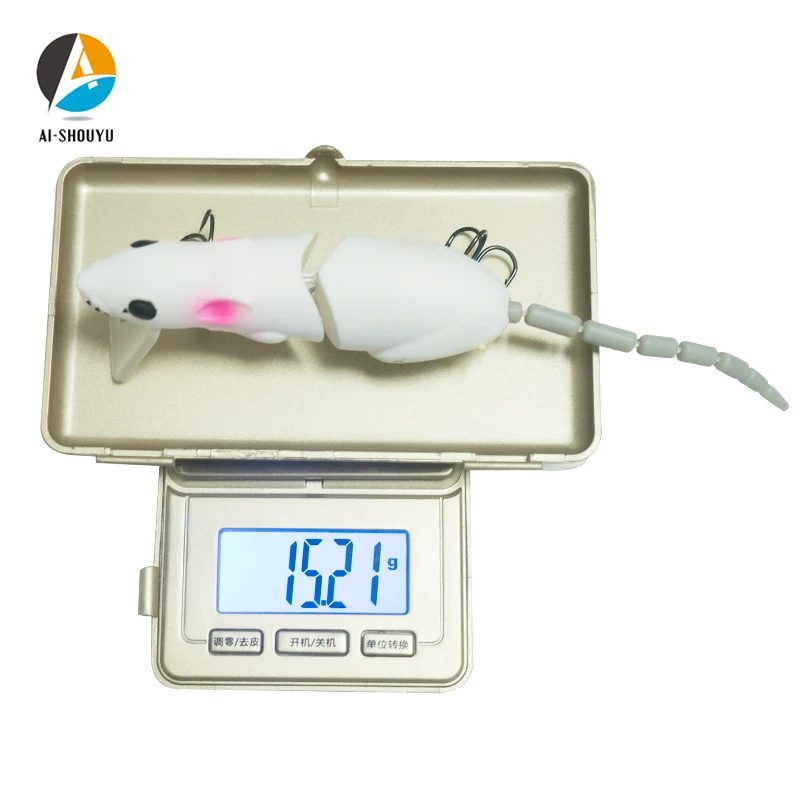 

AI-SHOUYU New Plastic Mouse Lure 85mm 15.5g Swimbait Rat Fishing Bait for pike bass With Hook Fishing Tackle minnow crankbaits