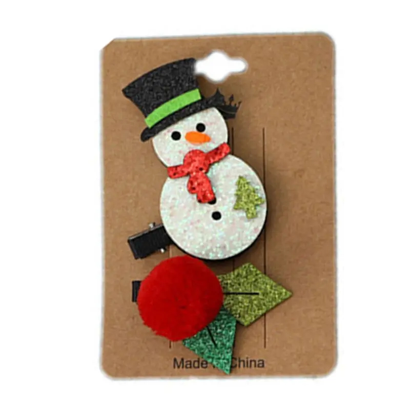 

Рождественские заколки для волос милые рождественские Заколки Рождественская елка шляпа Шпилька-бант f R7RC