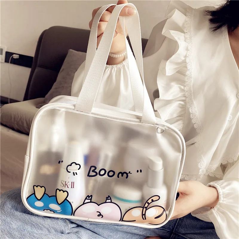 

Travel Handbag Cosmetic Storage Bag Cute Plastic Toiletries Sundries Organizer Closet Cable Organizer Case Makeup Storage Box