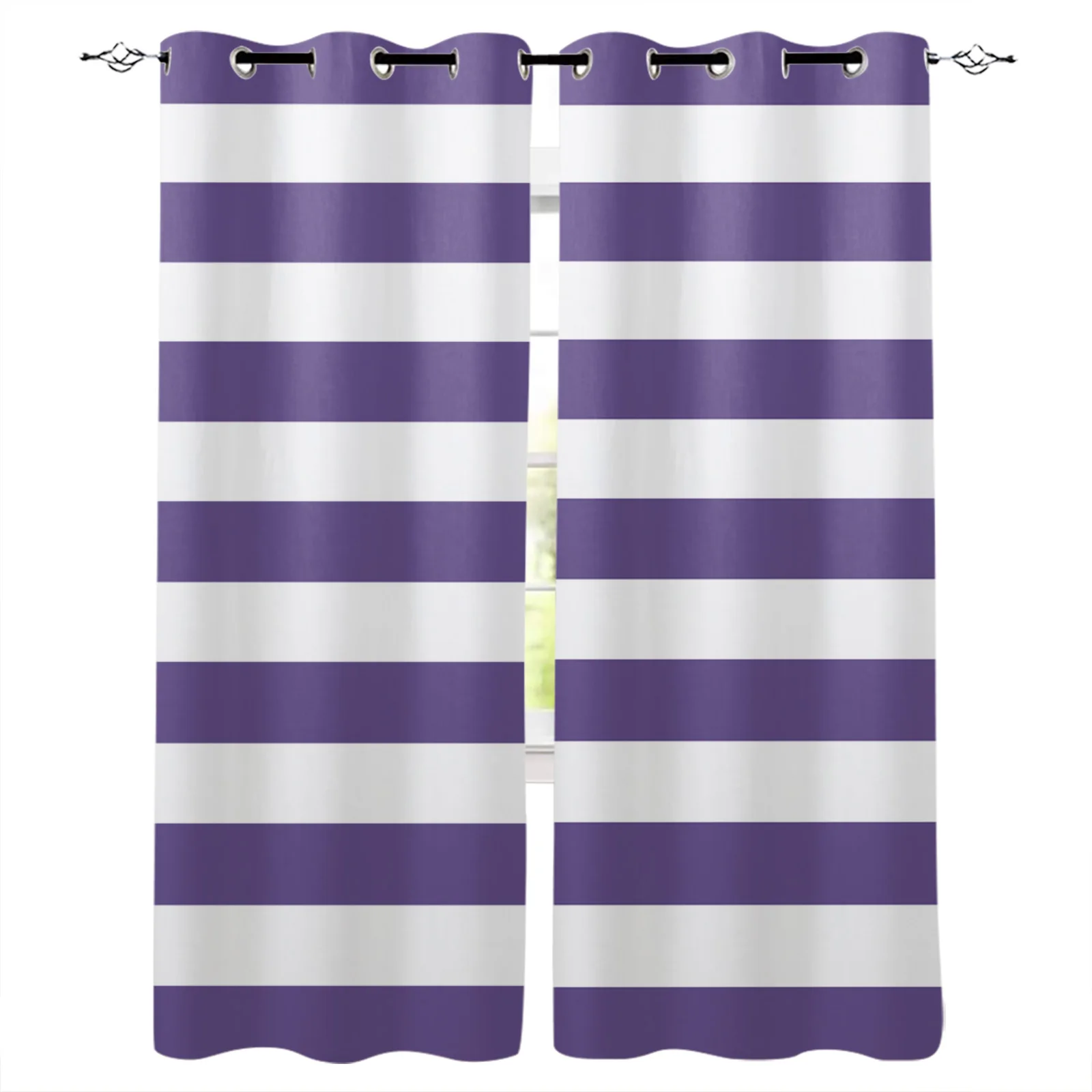 

Полосатые фиолетовые белые шторы для кухни, спальни, шторы для окна гостиной, драпировка, украшение для дома