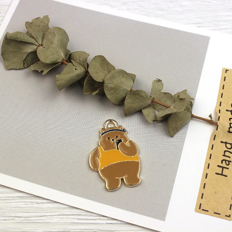 Эмалированные подвески в форме медведя из мультфильма Спорт Боулинг